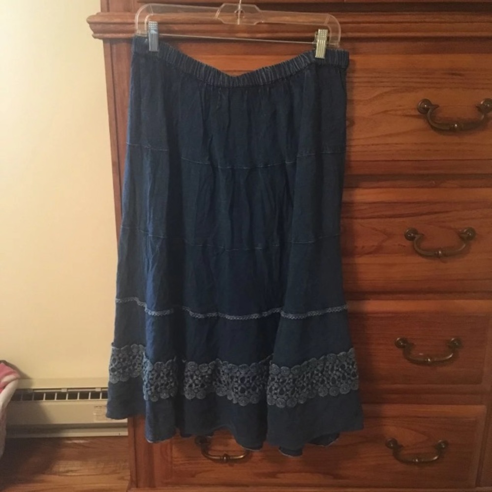 Jean skirt. Free gift with purchase.
